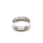 Cartier LOVE Wedding Band Ring 18K White Gold 750 Size 57 RWE402 Classic