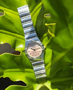 OMEGA Constellation Ladies Quartz Watch Salmon Dial Stainless Steel