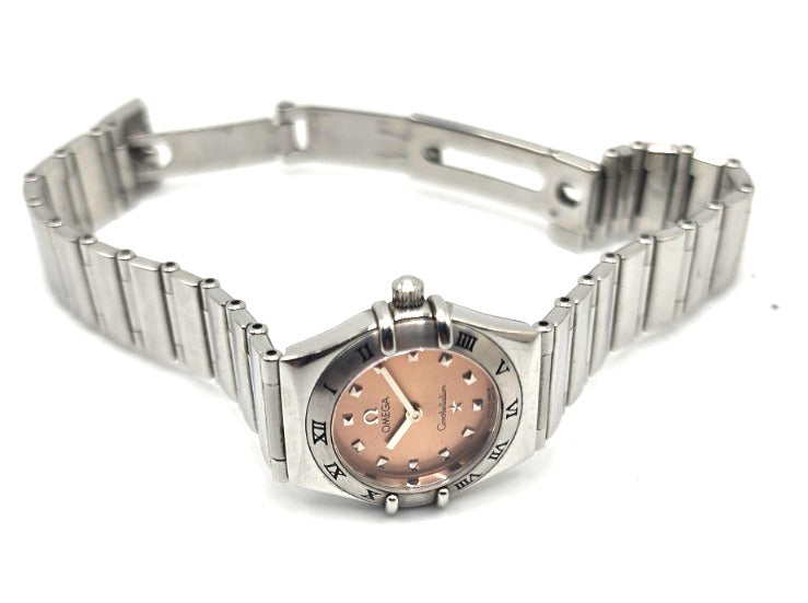 OMEGA Constellation Ladies Quartz Watch Salmon Dial Stainless Steel