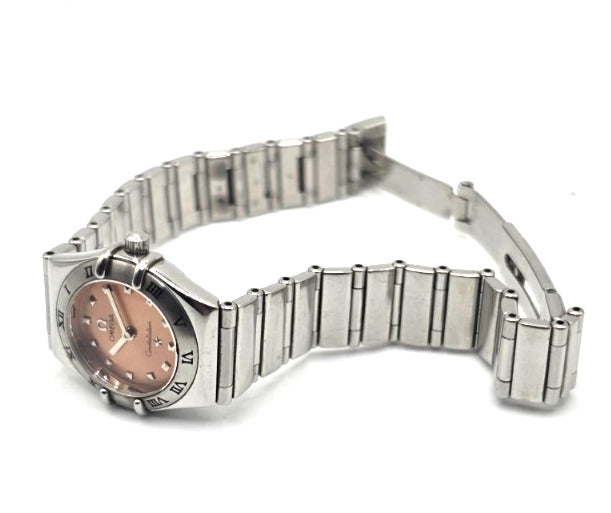 OMEGA Constellation Ladies Quartz Watch Salmon Dial Stainless Steel
