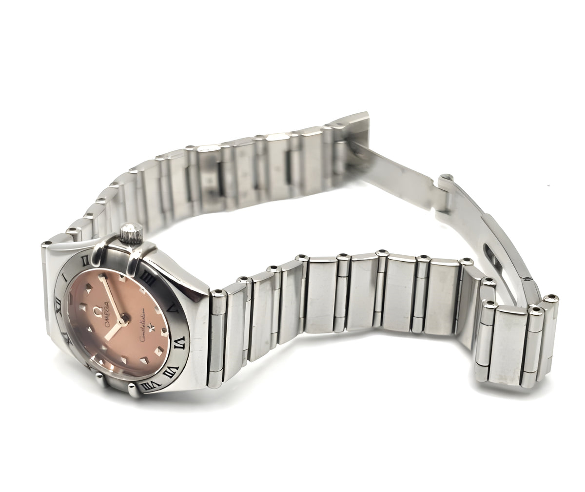 OMEGA Constellation Ladies Quartz Watch Salmon Dial Stainless Steel