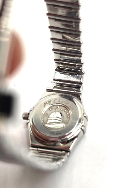 OMEGA Constellation Ladies Quartz Watch Salmon Dial Stainless Steel