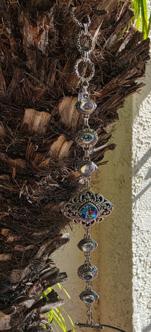 SARDA 925 Sterling Silver Blue Multicolor Gemstone Bracelet