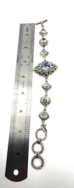 SARDA 925 Sterling Silver Blue Multicolor Gemstone Bracelet