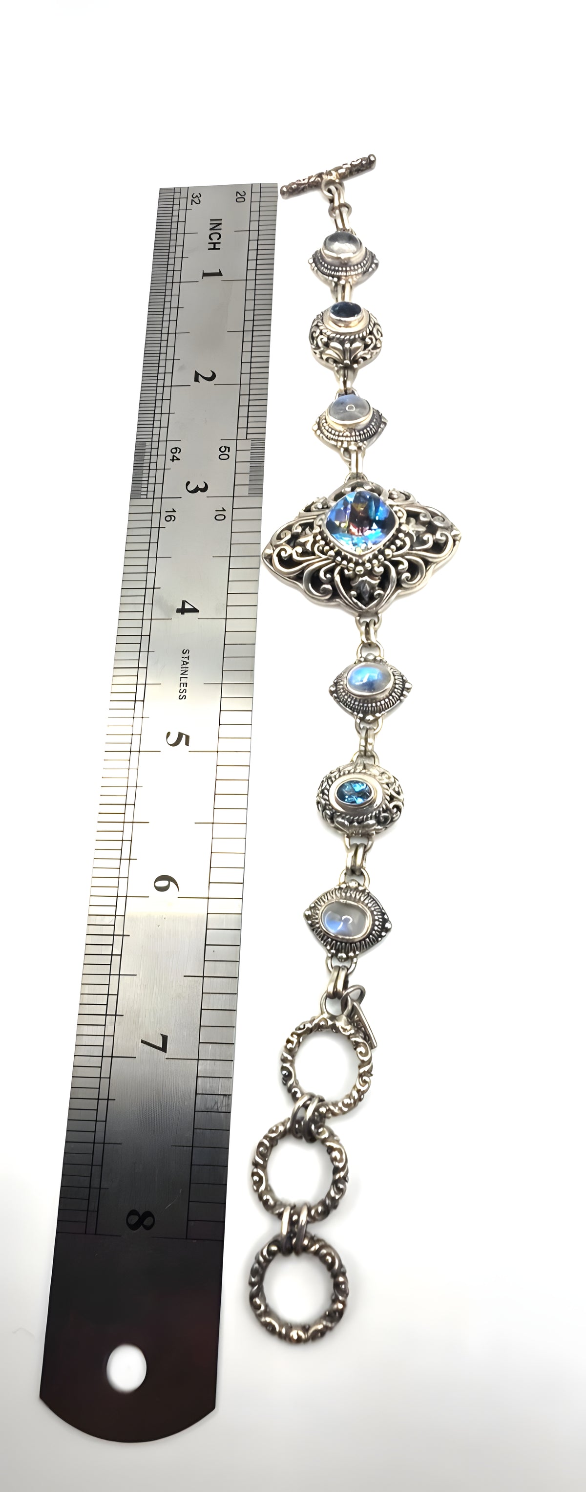 SARDA 925 Sterling Silver Blue Multicolor Gemstone Bracelet