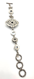 SARDA 925 Sterling Silver Blue Multicolor Gemstone Bracelet