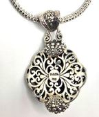 SARDA 925 Sterling Silver Purple Blue Multi Stone Pendant