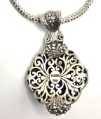 SARDA 925 Sterling Silver Purple Blue Multi Stone Pendant