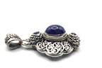 SARDA 925 Sterling Silver Purple Blue Multi Stone Pendant