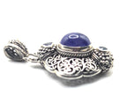 SARDA 925 Sterling Silver Purple Blue Multi Stone Pendant