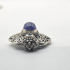SARDA 925 Sterling Silver Purple Blue Multi Stone Pendant