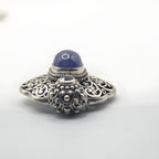 SARDA 925 Sterling Silver Purple Blue Multi Stone Pendant