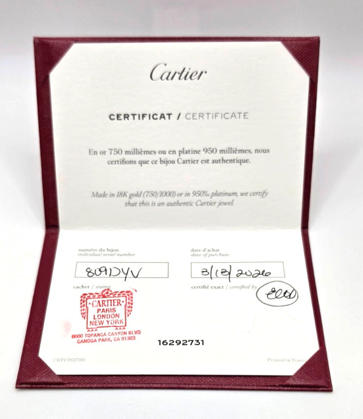Cartier LOVE Bracelet 18K Rose Gold 4 Diamond Size 17 Bangle Box Papers Screwdri