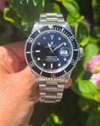 Rolex Submariner 16610 Silver Oyster Bracelet with Black Bezel