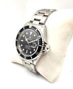 Rolex Submariner 16610 Silver Oyster Bracelet with Black Bezel