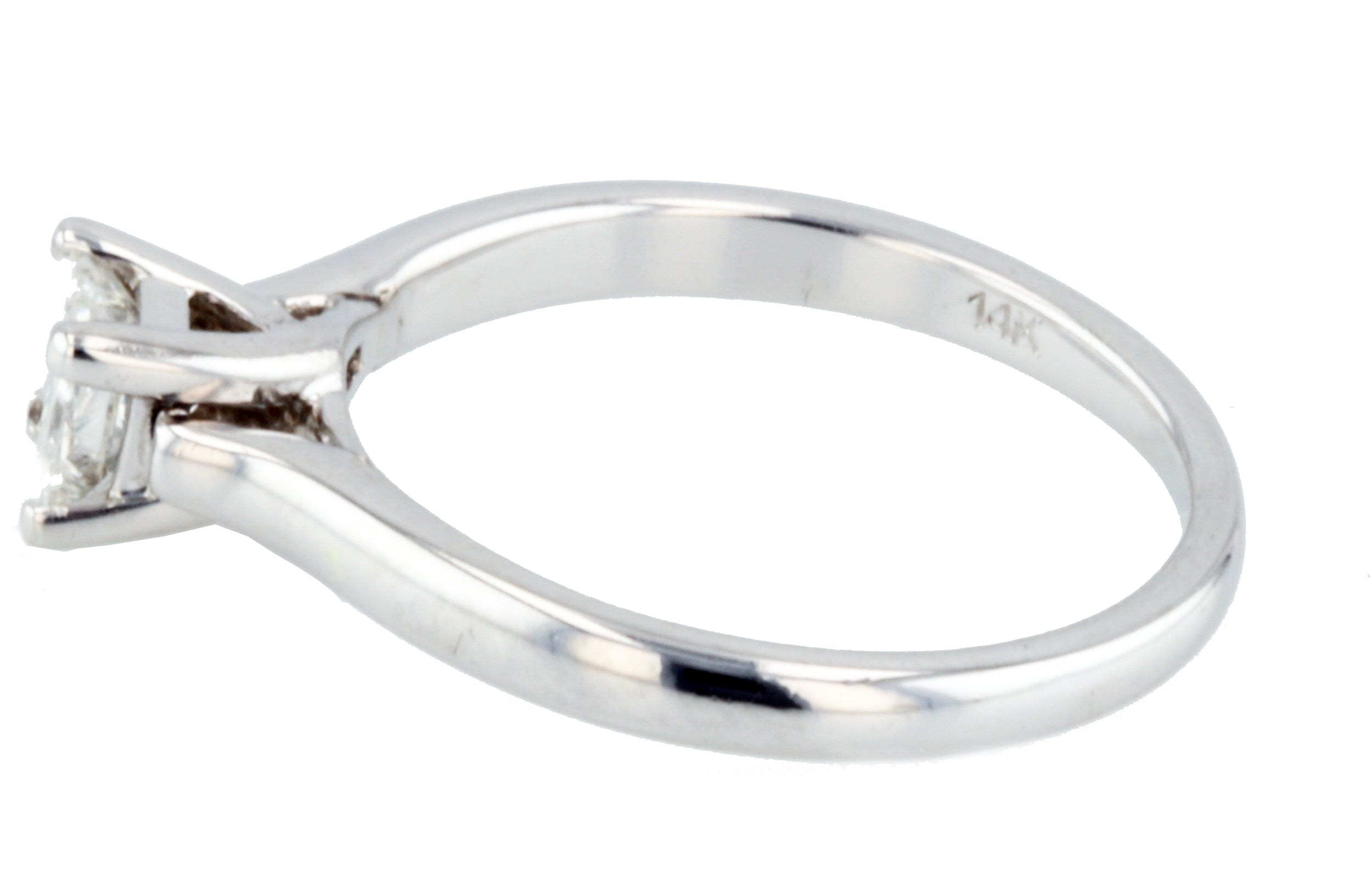 14KT White Gold 0.40ctw Solitaire Enagement Ring Size 6