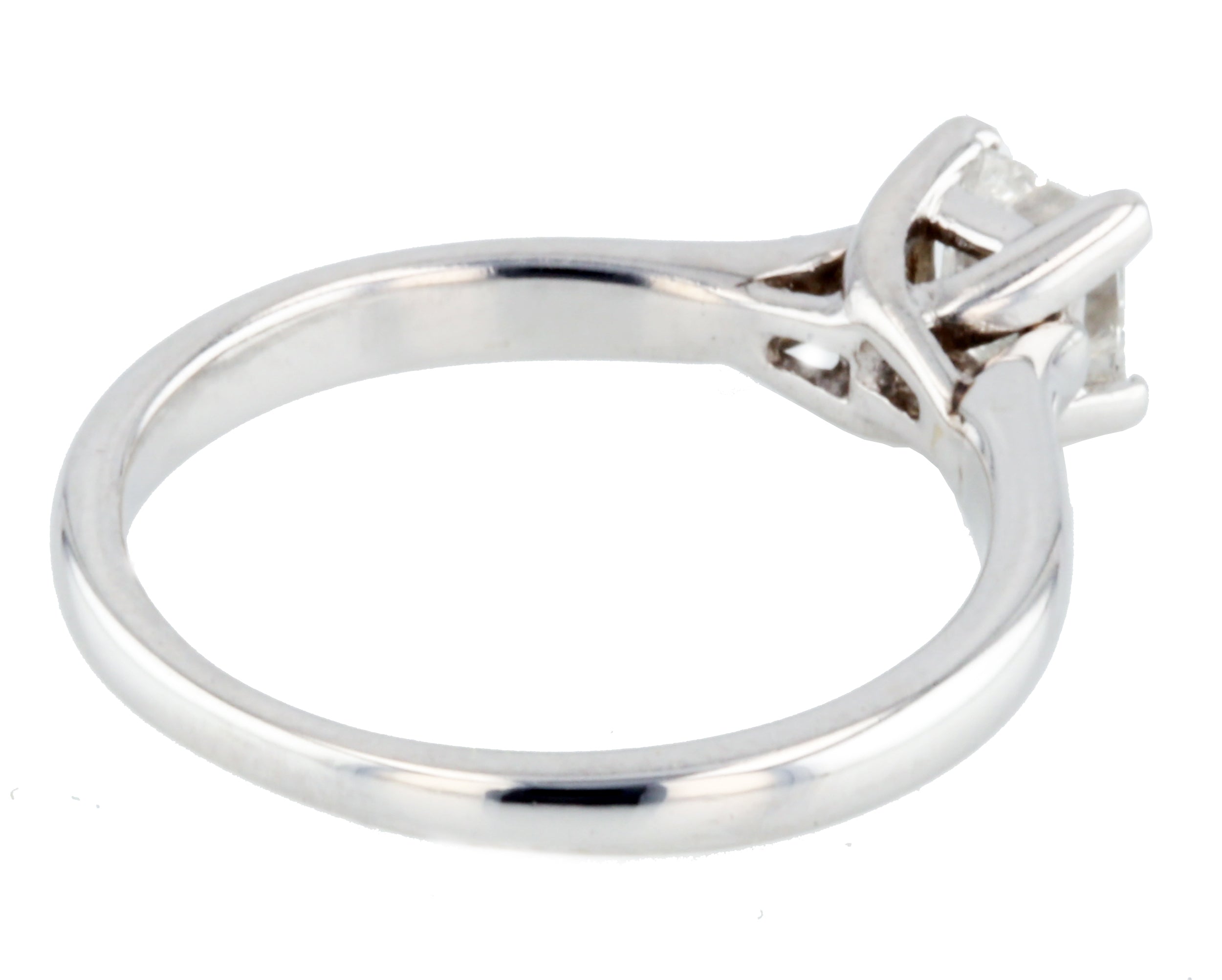 14KT White Gold 0.40ctw Solitaire Enagement Ring Size 6