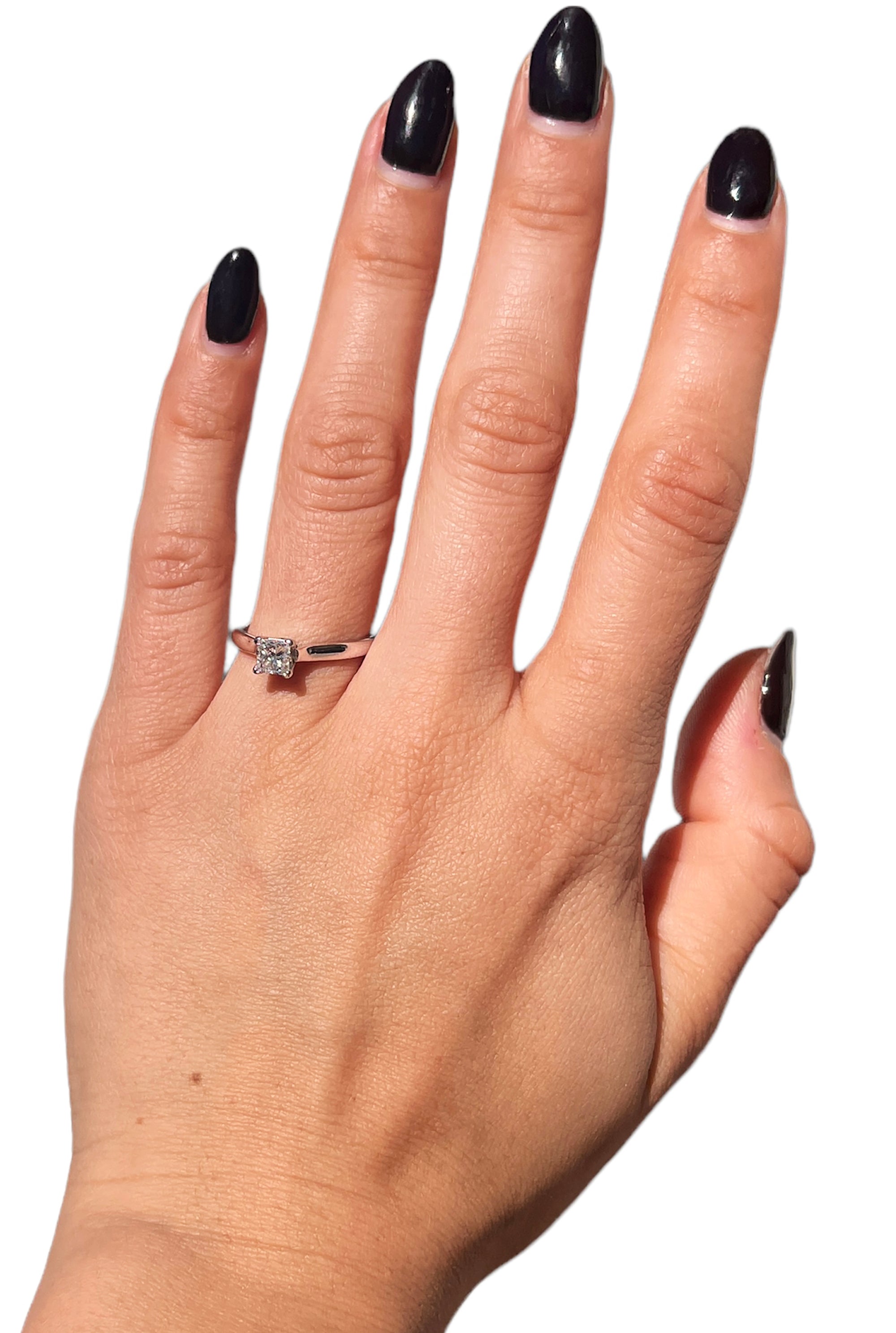 14KT White Gold 0.40ctw Solitaire Enagement Ring Size 6