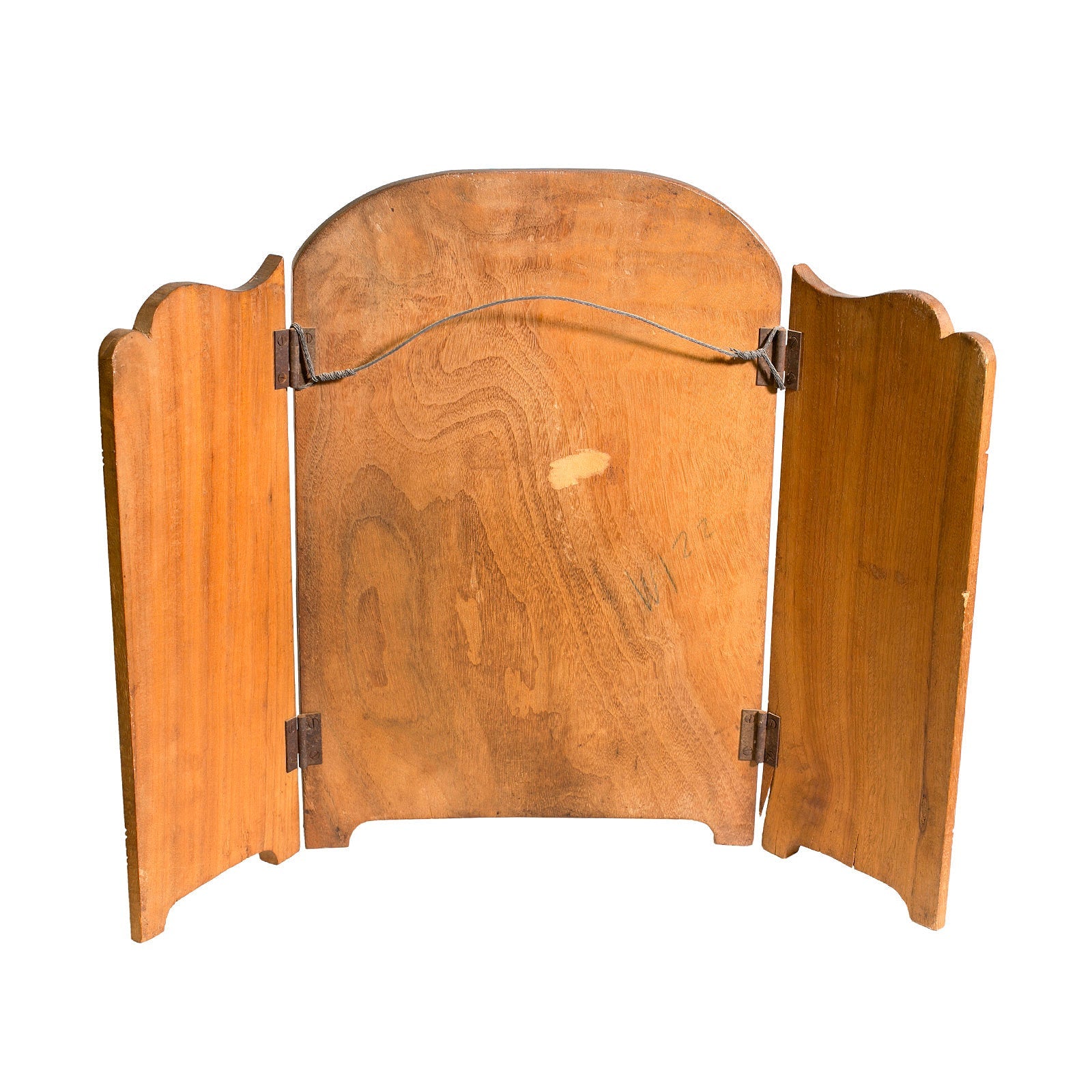 Vintage Hand Carved Wood Table Screen