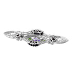 18KT White Gold 8.58ctw Tanzanite Brooch