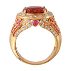 18KT Rose Gold 3.56ctw Tourmaline Ring Size 6.25