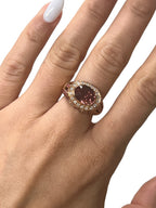 18KT Rose Gold 3.56ctw Tourmaline Ring Size 6.25