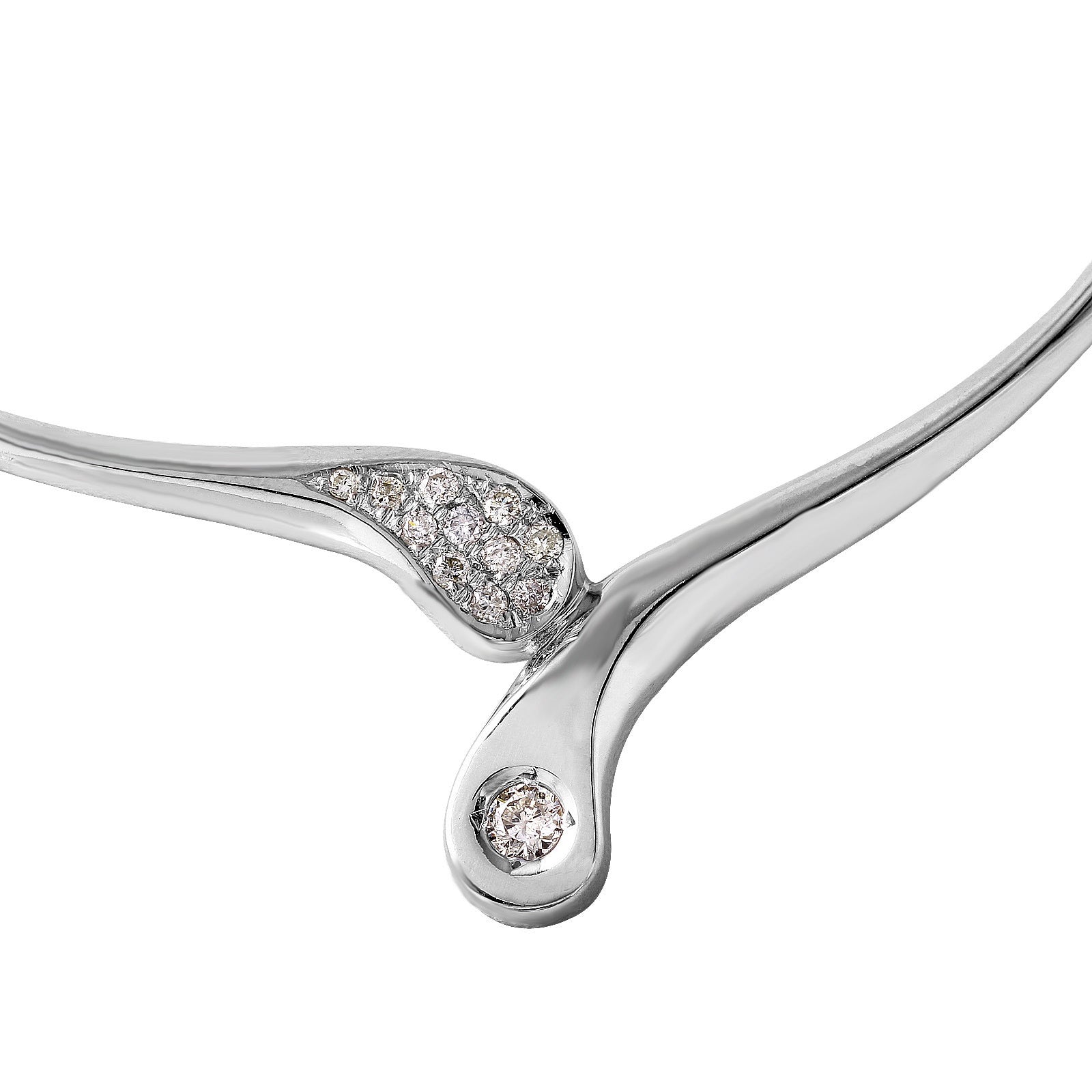 18KT White Gold 0.30ctw Diamond Necklace Length 18