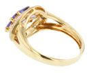 10KT Yellow Gold 1.21ctw Tanzanite Diamond Ring Size 6.75