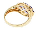 10KT Yellow Gold 1.21ctw Tanzanite Diamond Ring Size 6.75