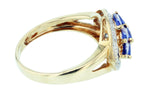 10KT Yellow Gold 1.21ctw Tanzanite Diamond Ring Size 6.75