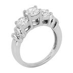 14KT White Gold 1.32ctw Diamond Three Stone Engagement Ring Size 5