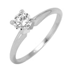 14KT Yellow & White Gold 0.41ctw Diamond Solitaire Ring Size 5