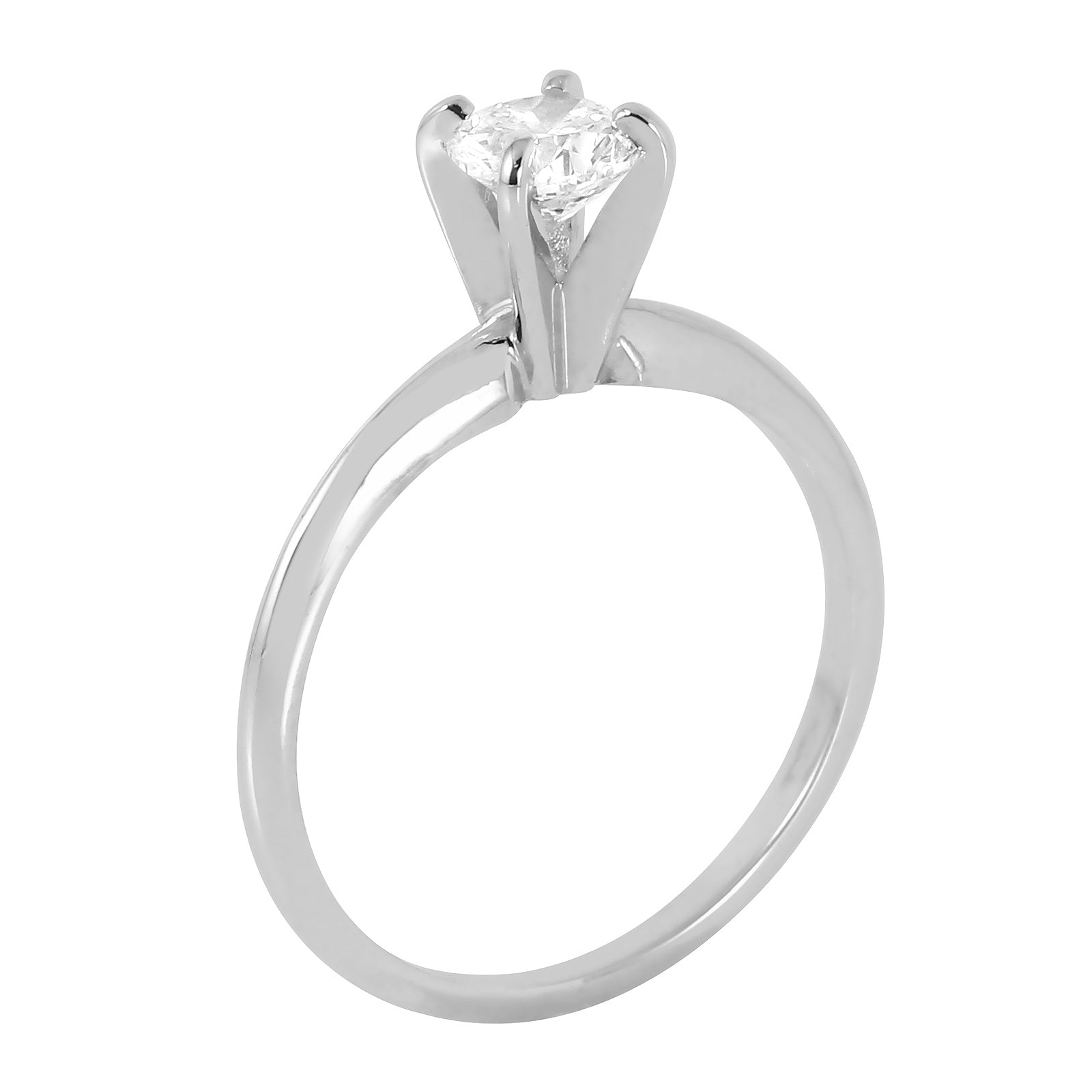 14KT Yellow & White Gold 0.41ctw Diamond Solitaire Ring Size 5