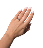 14KT Yellow & White Gold 0.41ctw Diamond Solitaire Ring Size 5