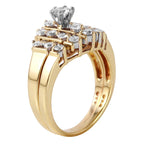 14KT Yellow Gold 0.73ctw Diamond Engagement Ring Size 6