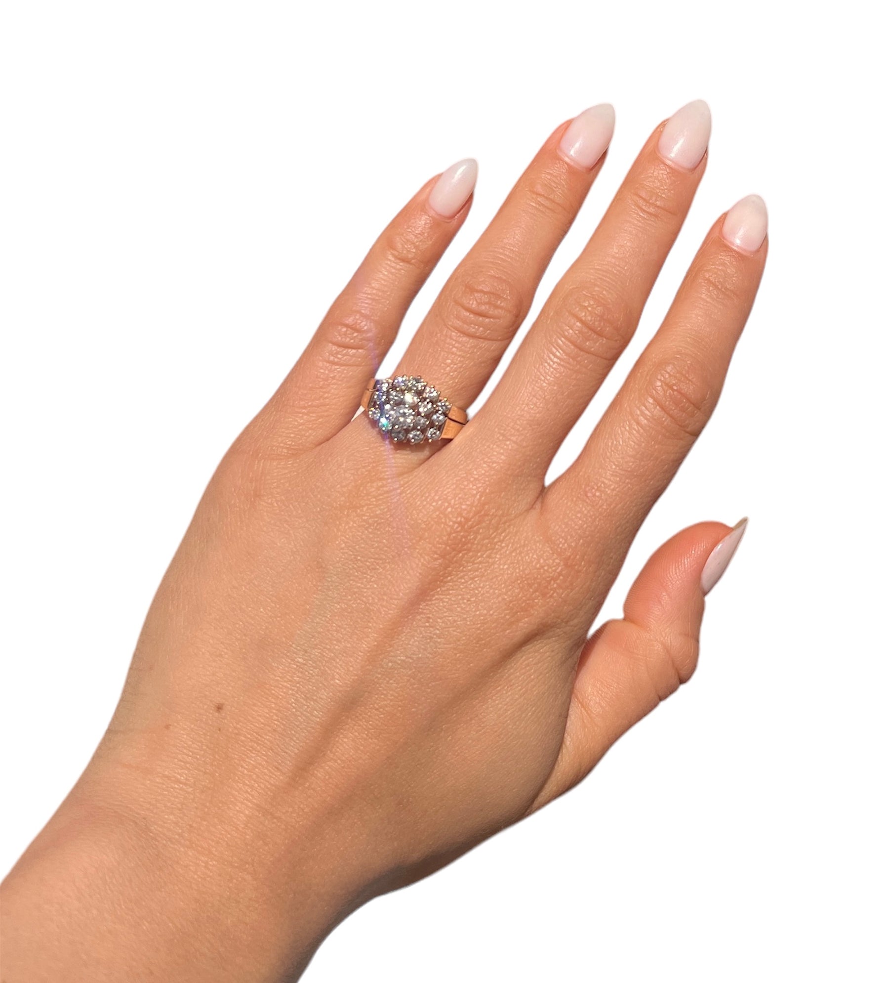 14KT Yellow Gold 0.73ctw Diamond Engagement Ring Size 6