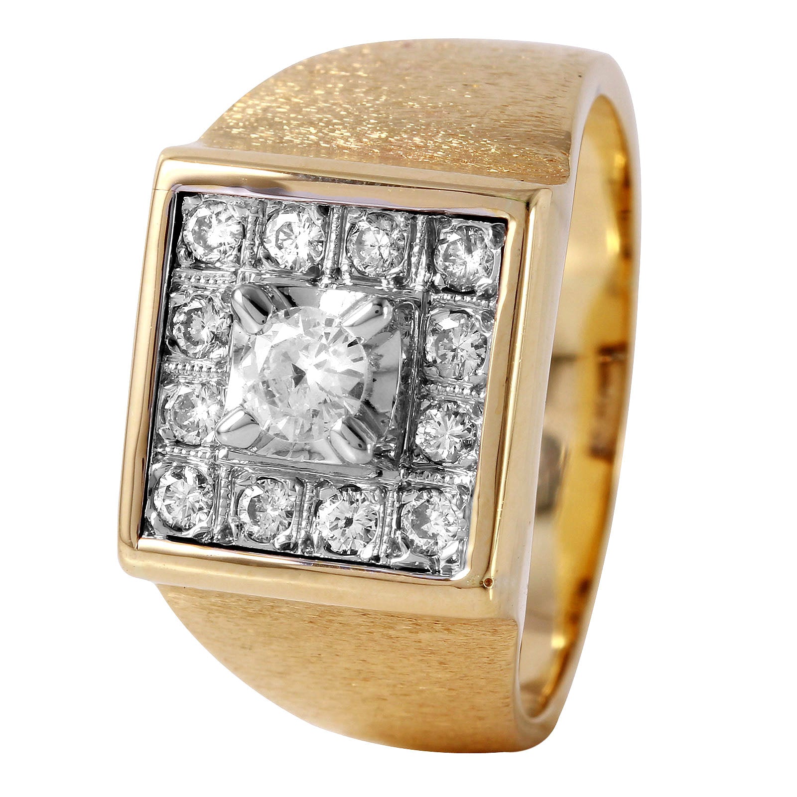 14KT Yellow Gold 1.23ctw Diamond Ring Size 10.5