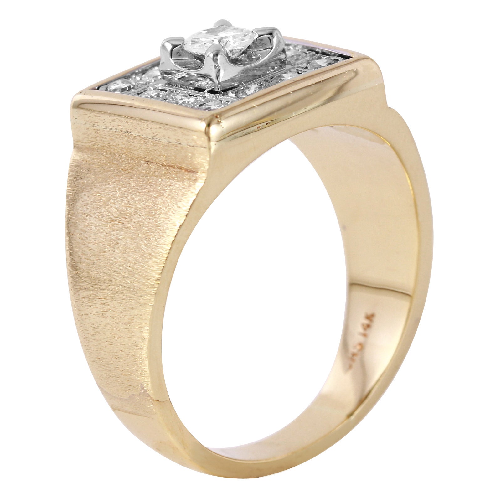 14KT Yellow Gold 1.23ctw Diamond Ring Size 10.5