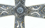 18kt White & Yellow Gold Diamond Cross Pendant