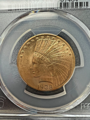 1908 Dollar 10 Gold Indian Head PCGS AU55