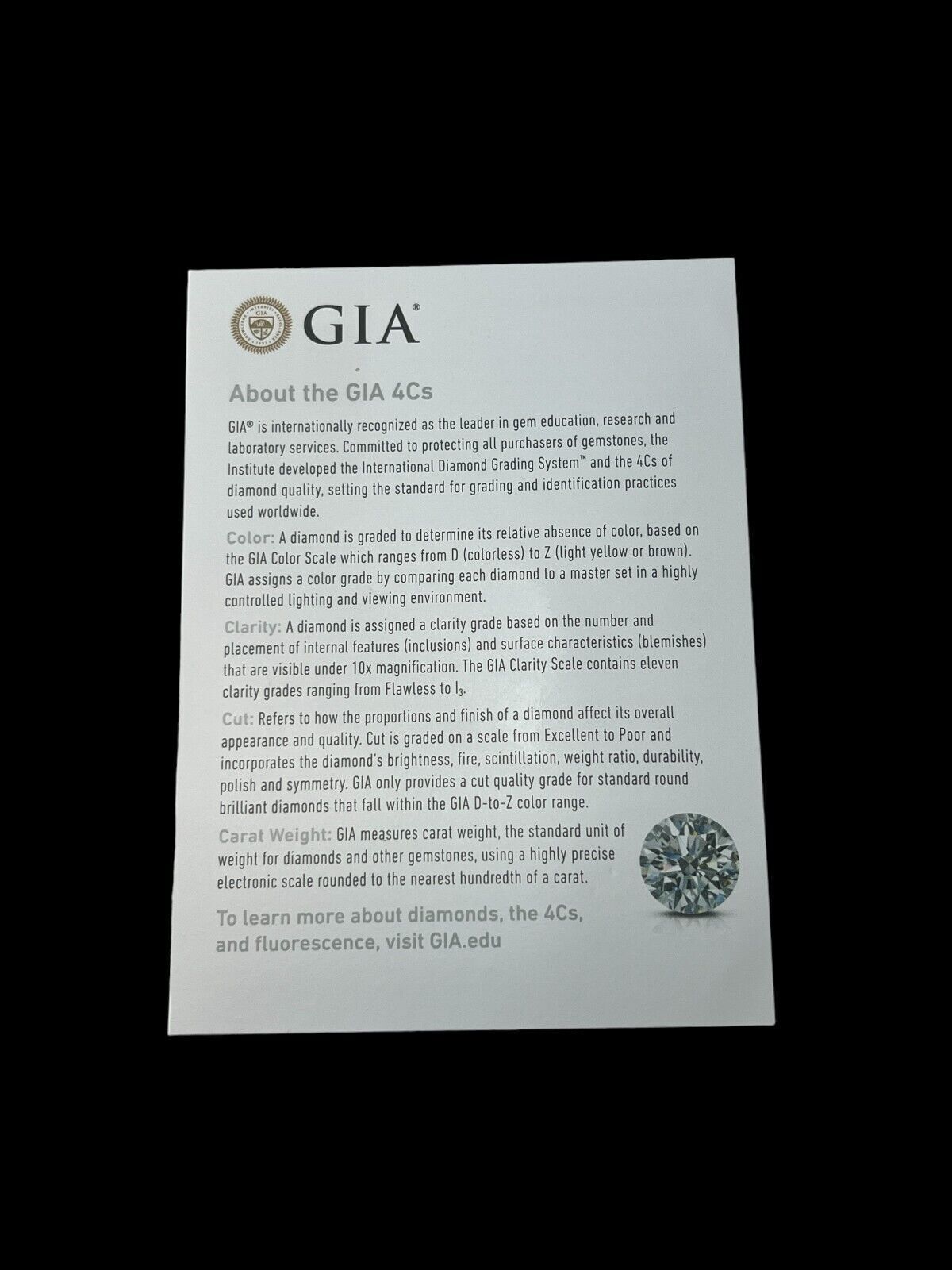 14kt White Gold 0.50ct Round Diamond Solitaire Engagement Ring, Size 5.75 GIA