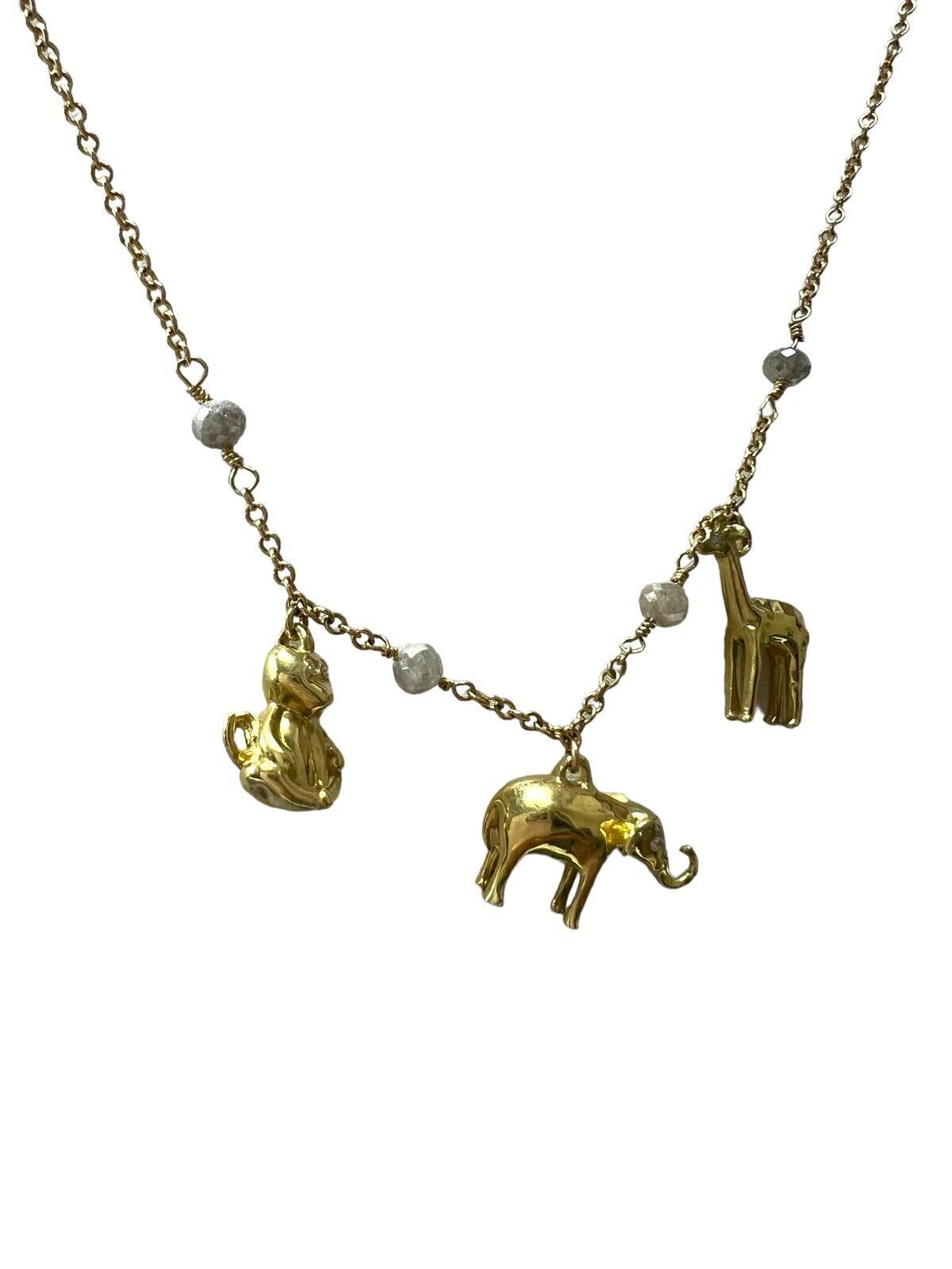 Misahara18kt Yellow Gold and Diamond "Serengeti Charm Necklace"