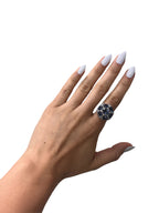 18KT White Gold 9.45ctw Tanzanite Diamond Ring Size 6.75