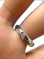 Cartier 18kt White Gold Diamond Wedding Band Sz 6