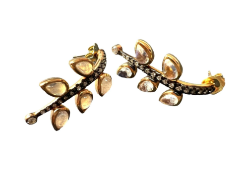 18kt Rose Gold, Diamond and Moonstone