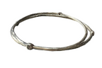 Two Ippolita Hammered Sterling Silver 925 Bangles with 0.12ctw Stardust Diamonds