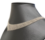 Tiffany & Co Elsa Peretti Mesh Bib Necklace Sterling Silver 26