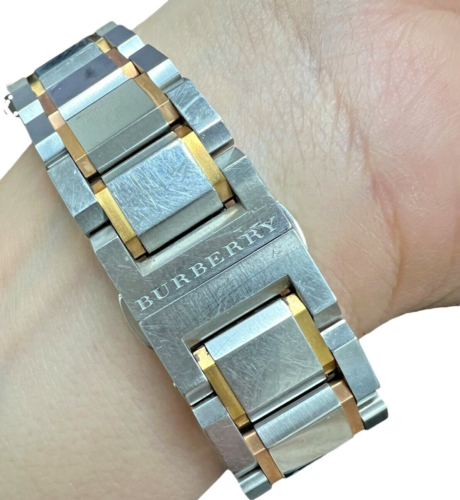 Burberry "The City" BU9006 Stainless Steel Rose Plated 38 mm Unisex Watch 7.5in