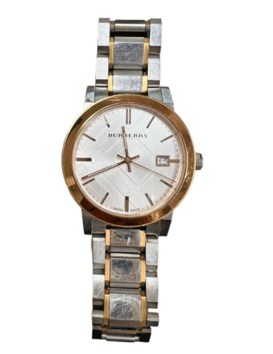 Burberry "The City" BU9006 Stainless Steel Rose Plated 38 mm Unisex Watch 7.5in