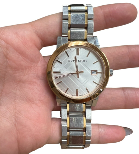 Burberry "The City" BU9006 Stainless Steel Rose Plated 38 mm Unisex Watch 7.5in